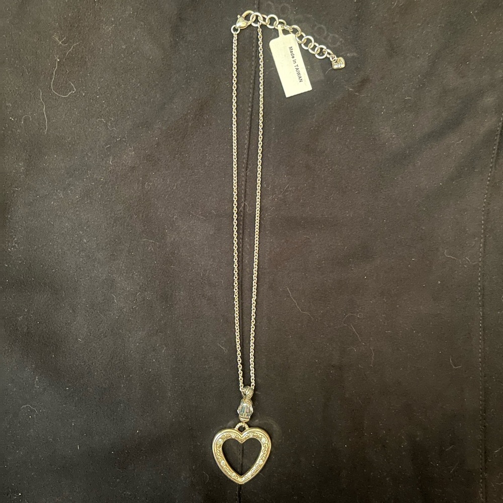 NWT Silver Open Heart Brighton Pendant Necklace